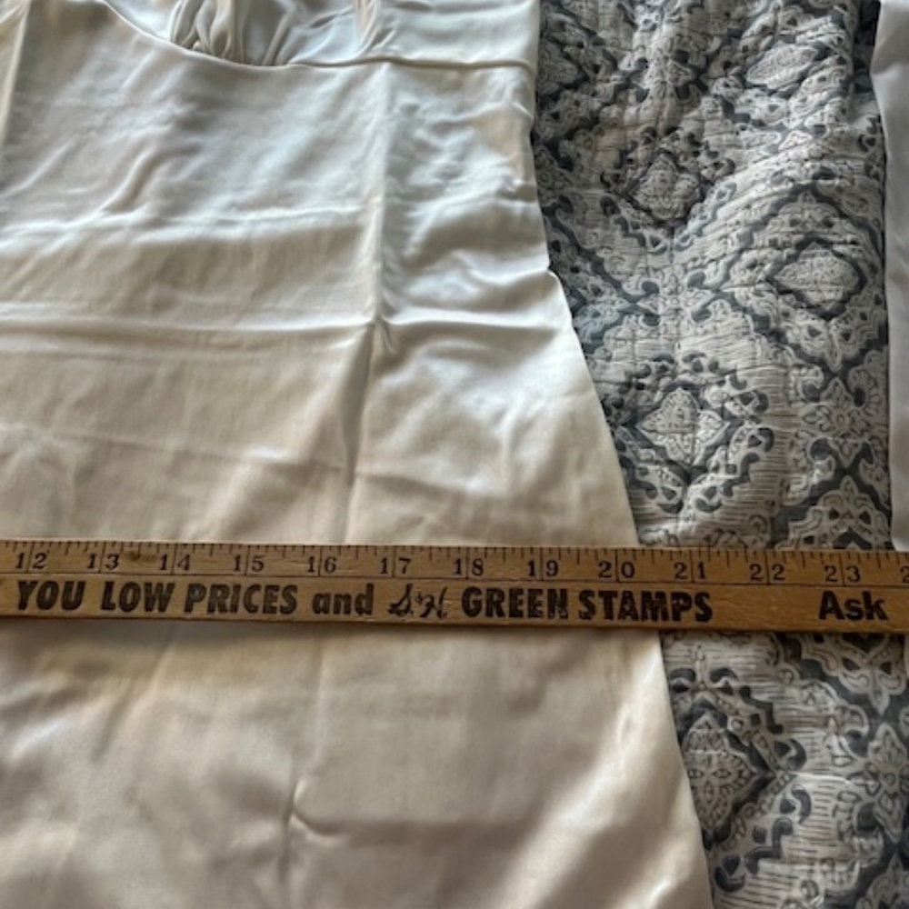 Vtg JCPenney Ivory Calf-Length Slip Sz L/XL Retro 50's Pin-Up Rockabilly - Picture 9 of 11